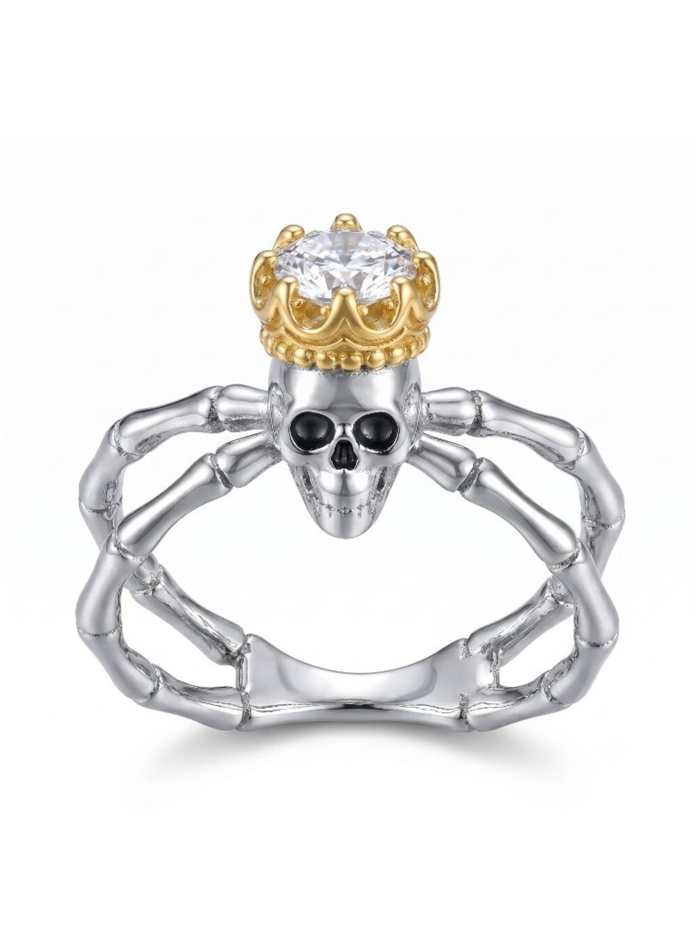 Skull crown ring, size 6, Charmed Aroma